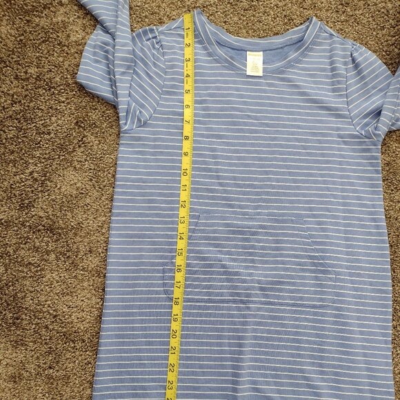 Gymboree 10-12, Blue Striped Sweatshirt Dress. Gently worn Condition - Picture 6 of 8